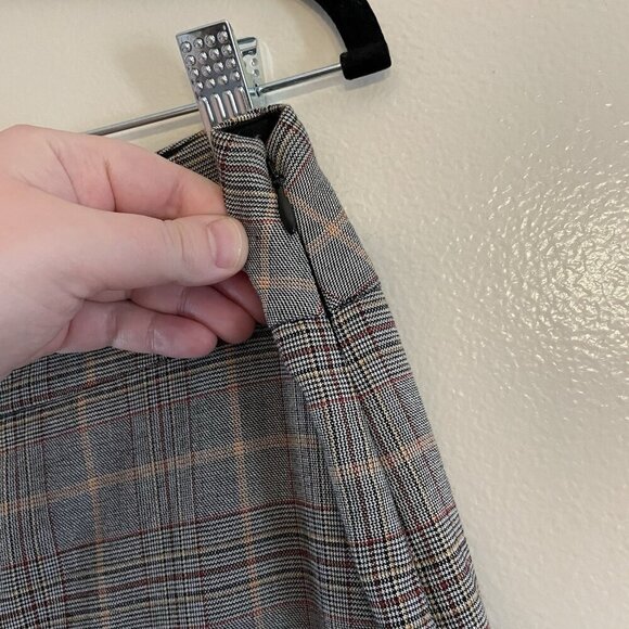 Express Women 12R Plaid Preppy Academia Wide Leg High Rise Cropped Culottes Pant - Picture 7 of 12